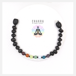 Chakra & Cherry Amber Child Anklet