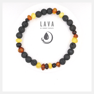 Lava & Multi Amber Adult Bracelet