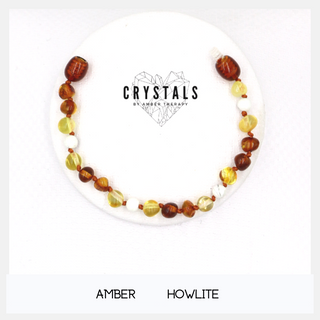 Amber & Howlite Child Anklet