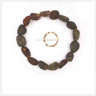 Adult Raw Earth Amber Bean Bracelet