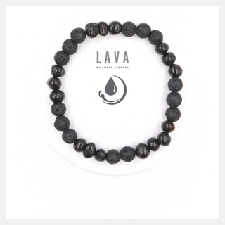 Lava & Cherry Amber Adult Bracelet