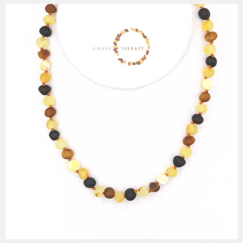 Adult Raw Multi Amber Necklace Amber Therapy
