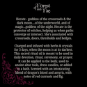 Hecate Sacred Ritual Oil • Altar oil for spell & ritual work