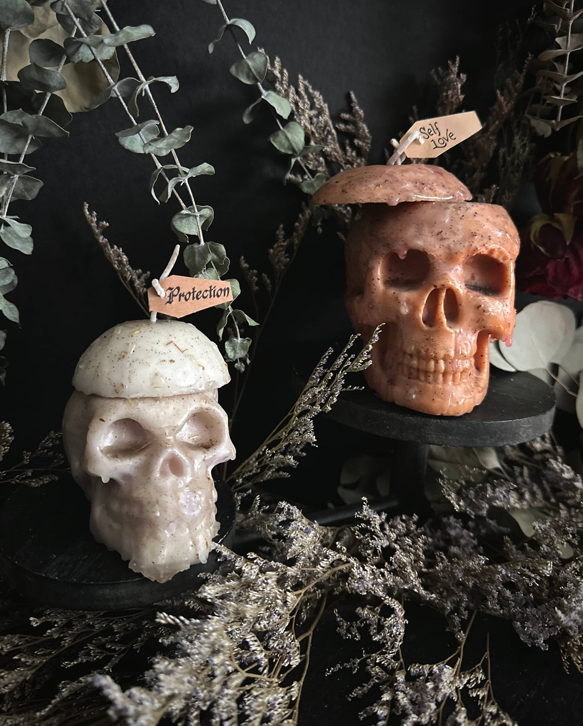 Dressed Thought Control Candles | Skull Candles | Witchcraft: Love / Large