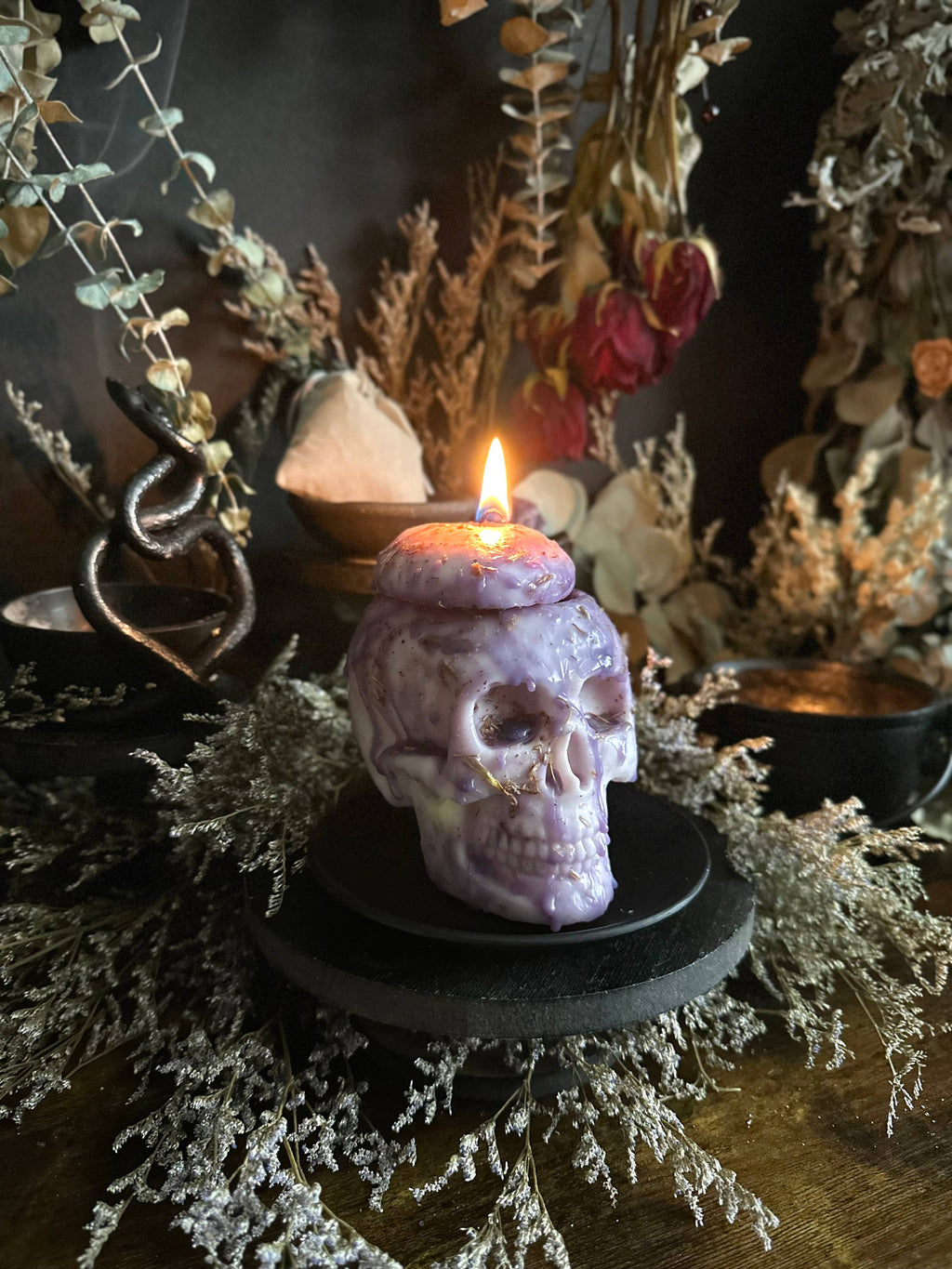 Dressed Thought Control Candles | Skull Candles | Witchcraft: Love / Large