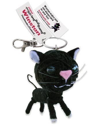 Winston the Cat String Doll Keychain