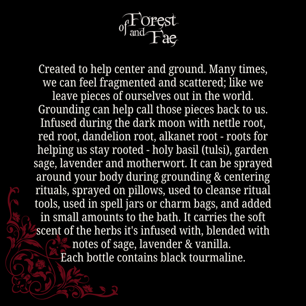 Grounding Ritual Spray • Crystal Infused • Witchcraft