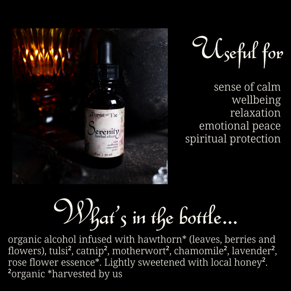 Serenity • Calming Elixir • Herbal Tincture for Peace