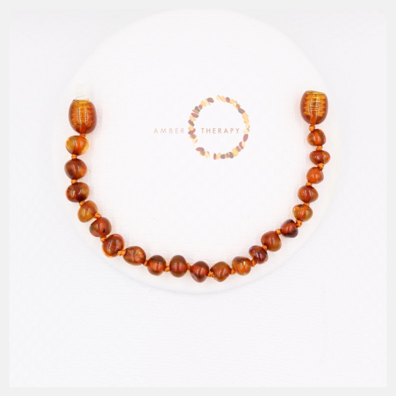 Child 14-15cm Toffee Amber Bracelet/Anklet         (Amber Therapy)