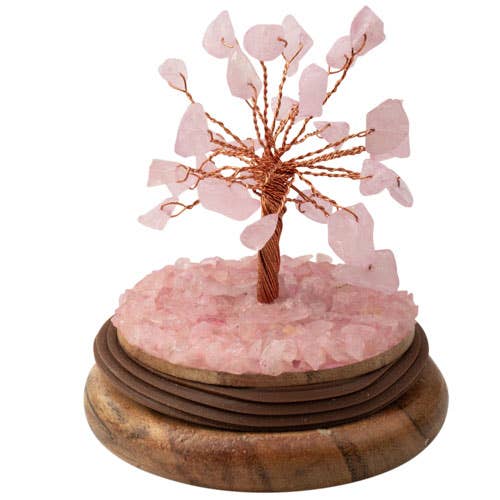 GEMSTONE TREES IN A GLASS DOME: LAPIS