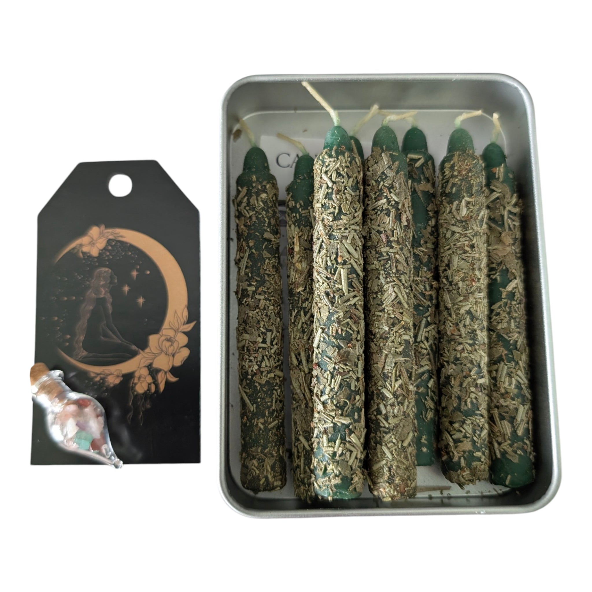 Magic Wish Spell Candles – Pack of 8 | Handcrafted Beeswax: White 8 Tin Pack