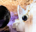 Crystal Ball Necklace - Magic Orb, Obsidian, Witchy charm