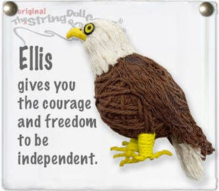 Ellis the Bald Eagle String Doll Keychain