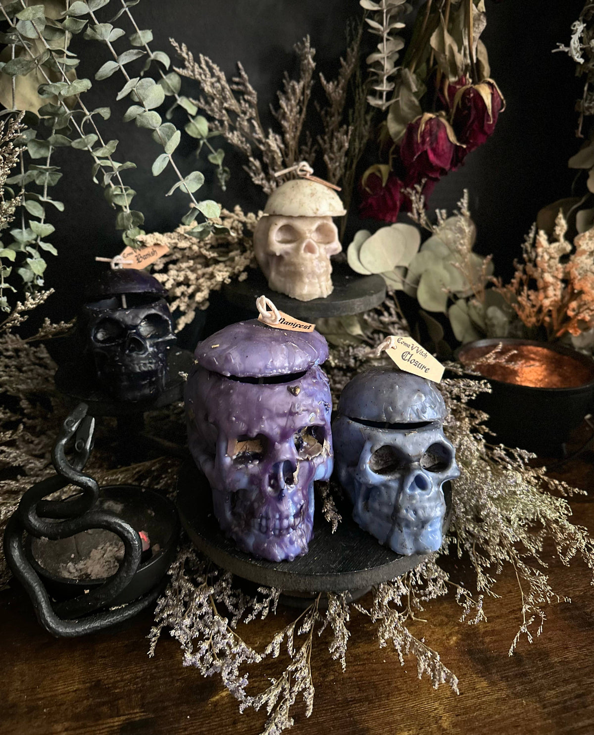 Dressed Thought Control Candles | Skull Candles | Witchcraft: Love / Large
