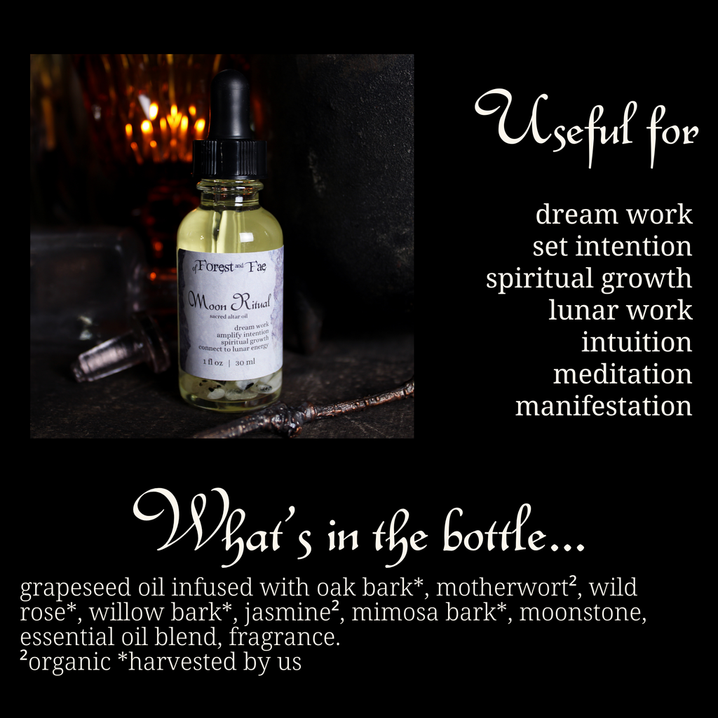 Moon Ritual • Sacred Altar Oil for Manifestation, Dream Work