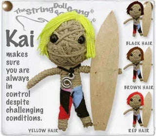 Kai Boy the Surfer String Doll Keychain