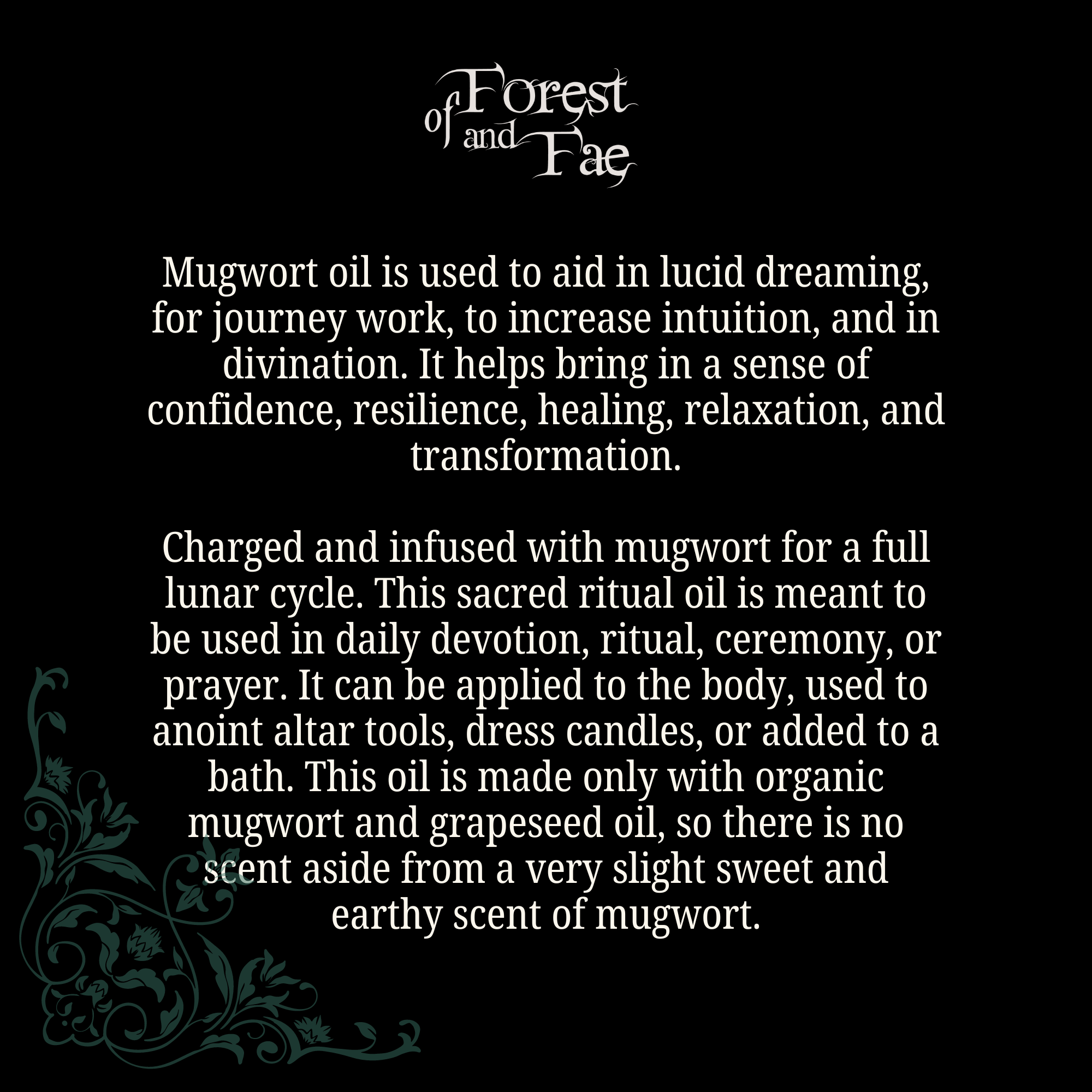 Mugwort Oil • Herb infused for lucid dreaming & journey work