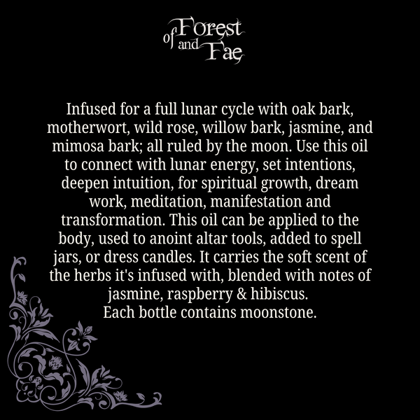 Moon Ritual • Sacred Altar Oil for Manifestation, Dream Work