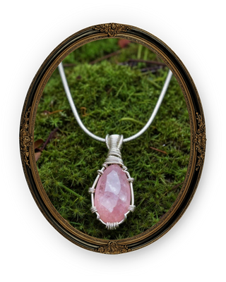 Ethereal Rose Crystal Pendant