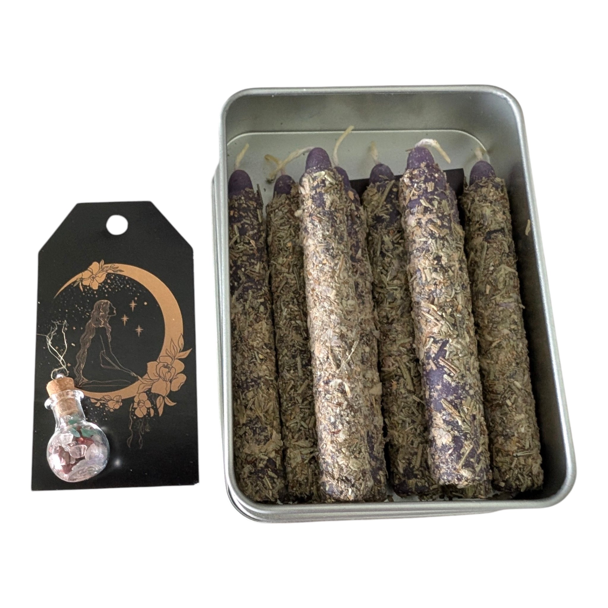 Magic Wish Spell Candles – Pack of 8 | Handcrafted Beeswax: White 8 Tin Pack