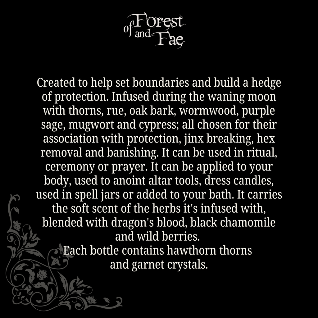 Shielding Ritual Oil • Altar Oil for Warding, Hex Removal