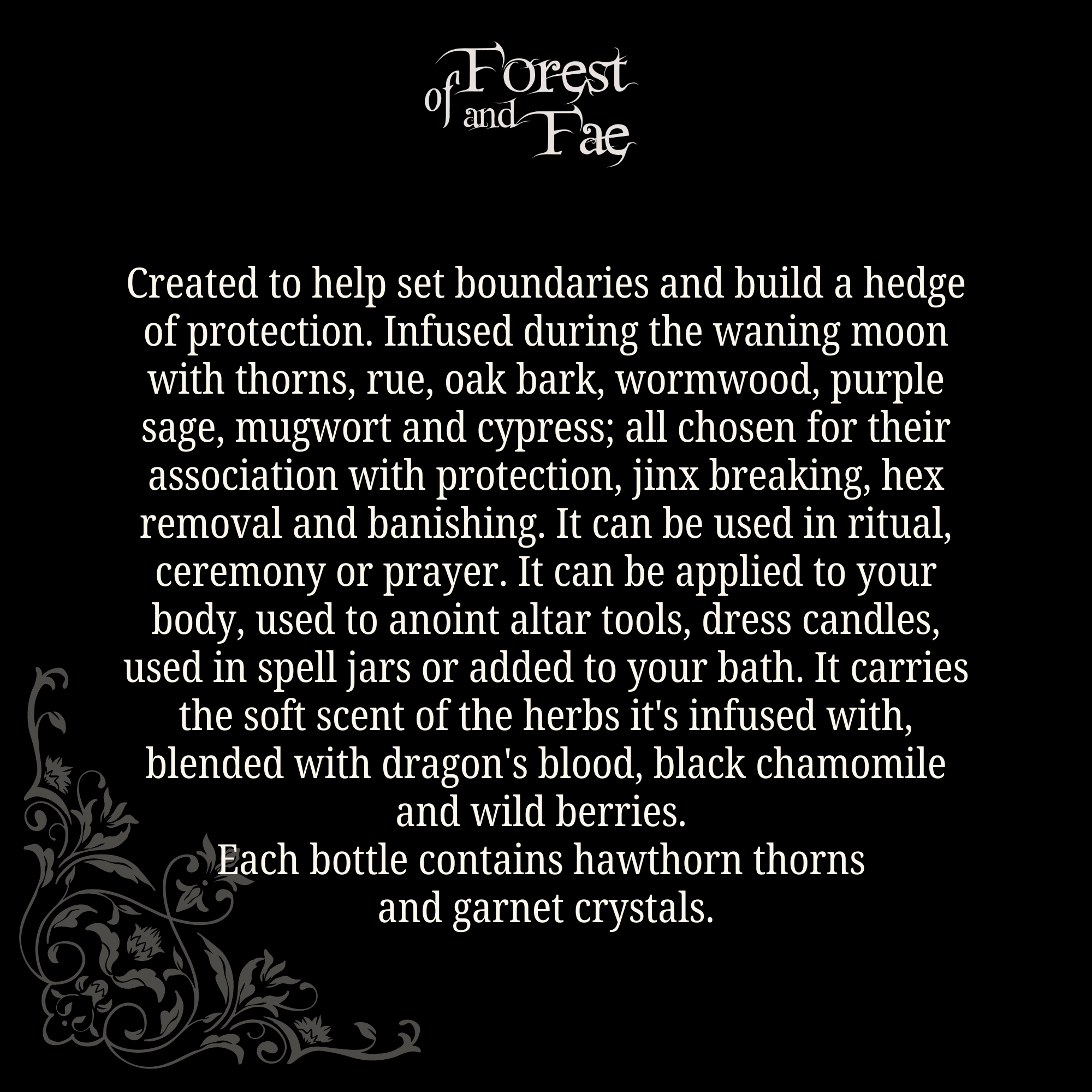Shielding Ritual Oil • Altar Oil for Warding, Hex Removal