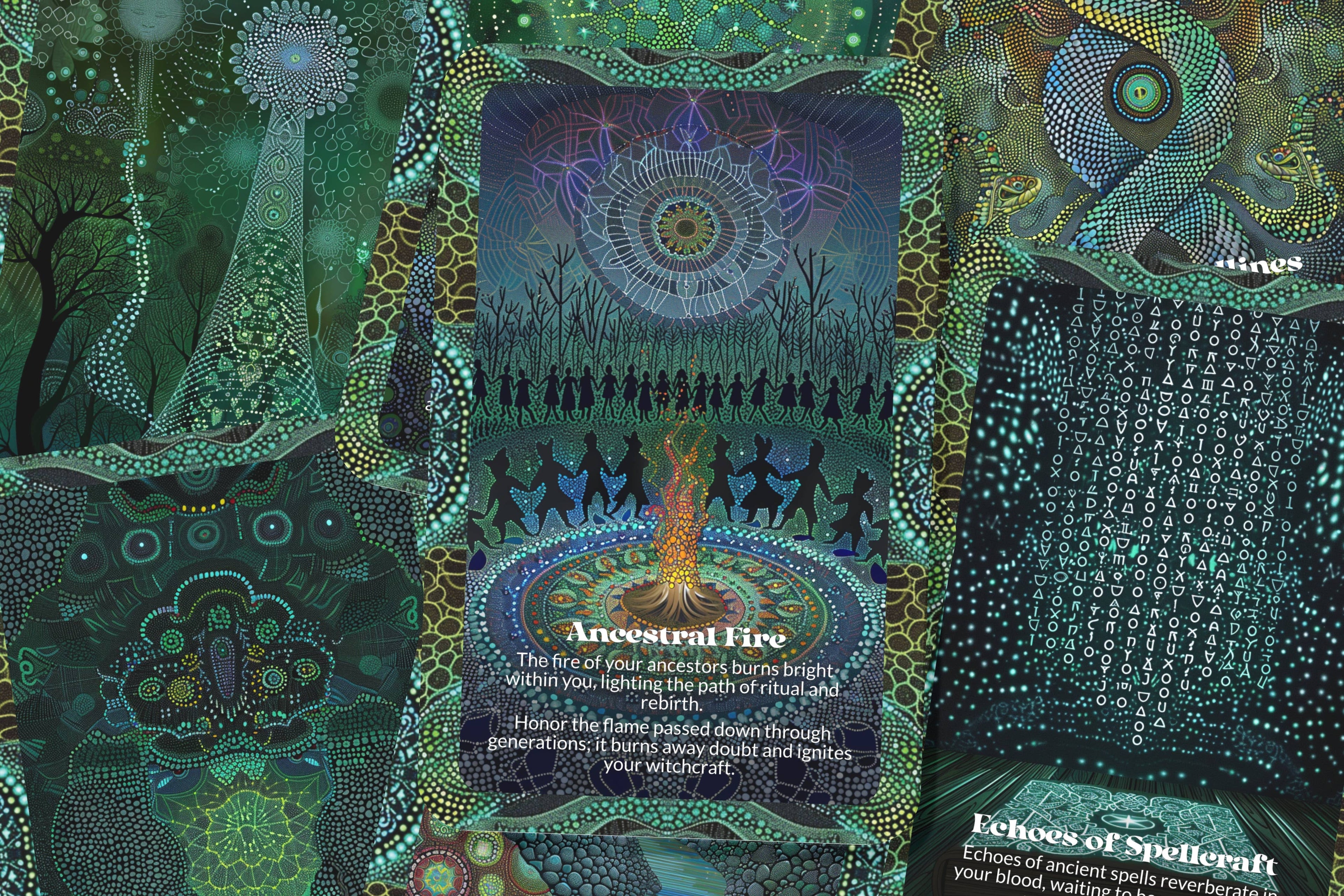 Witch Lines Ancestral Magick Oracle Deck – 22 Cards