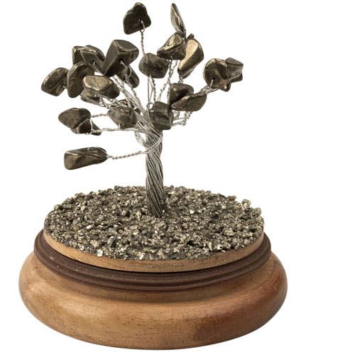 GEMSTONE TREES IN A GLASS DOME: LAPIS