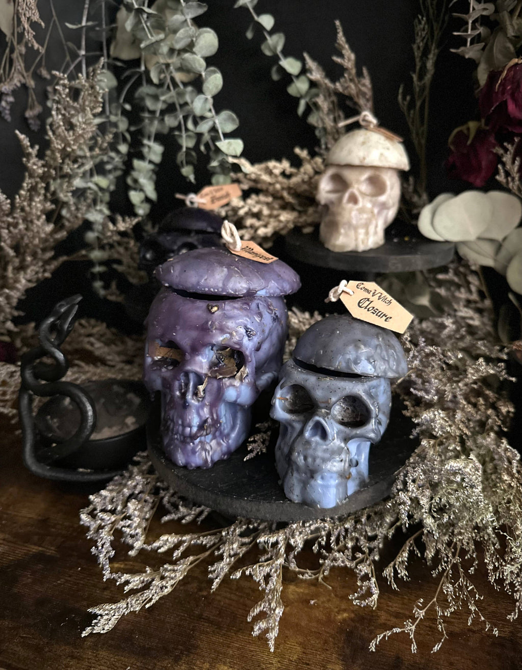 Dressed Thought Control Candles | Skull Candles | Witchcraft: Love / Large