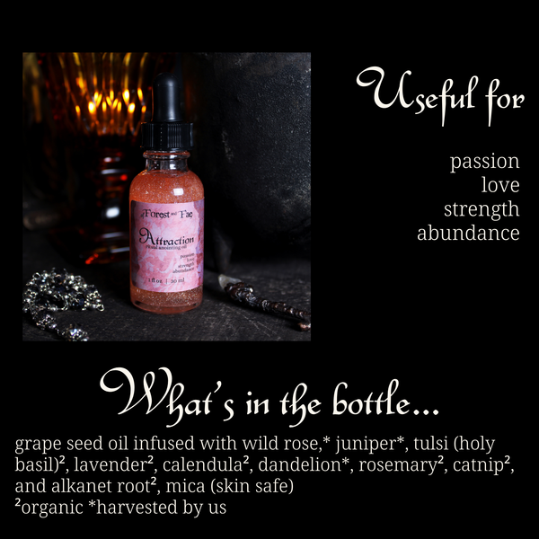 Attraction Ritual Oil • Witchy Love & Abundance Altar Oil