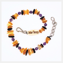 Large Dog Multi Amber & Amethyst Collar