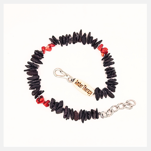 Small Dog Cherry Amber & Red Sea Coral Collar