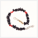 Medium Dog Cherry Amber & Red Sea Coral Collar