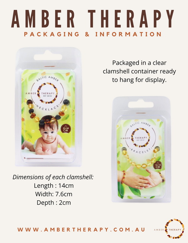 33-34cm Toffee Amber Necklace (Packaged with an Informational Care Card)