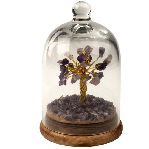 GEMSTONE TREES IN A GLASS DOME: 7 CHAKRA