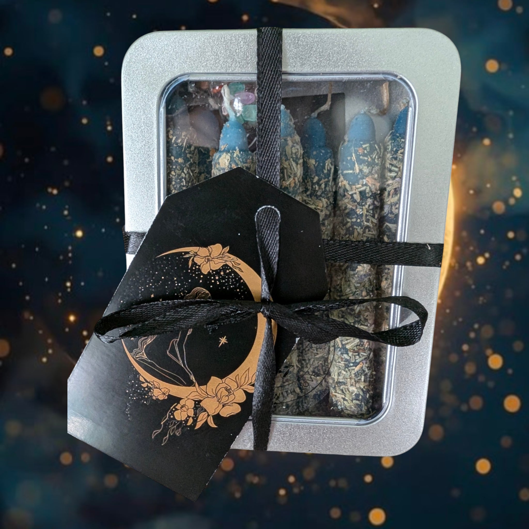 Magic Wish Spell Candles – Pack of 8 | Handcrafted Beeswax: White 8 Tin Pack
