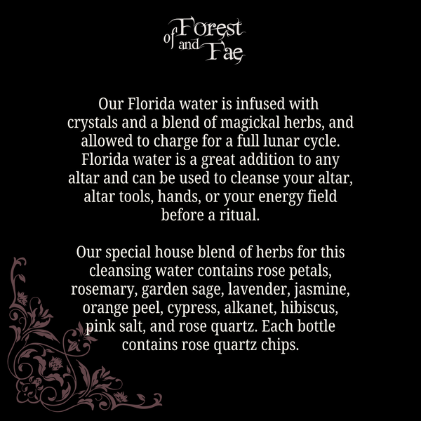 Herb Infused Florida Water • Crystal Infused • Witchcraft