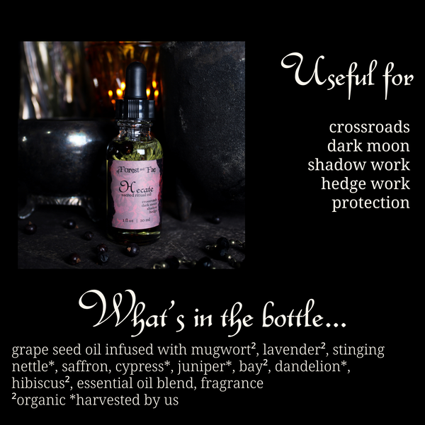 Hecate Sacred Ritual Oil • Altar oil for spell & ritual work