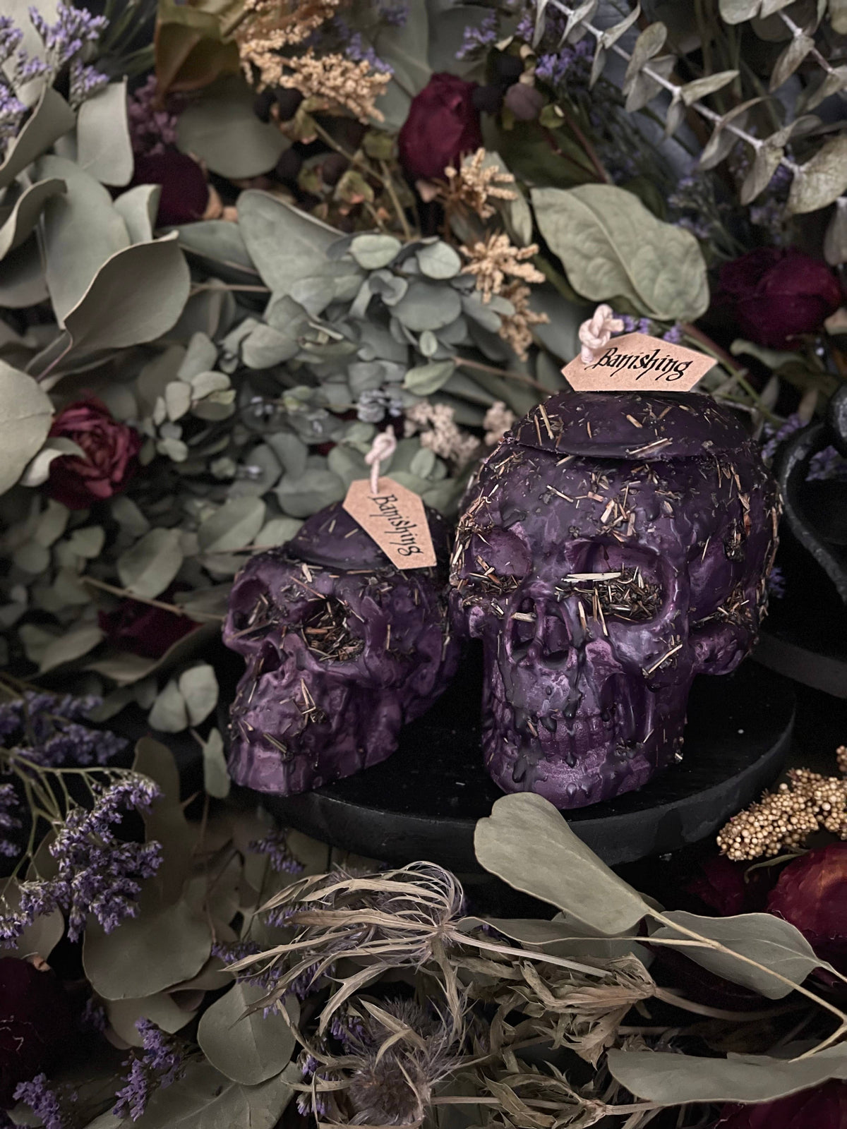 Dressed Thought Control Candles | Skull Candles | Witchcraft: Love / Large