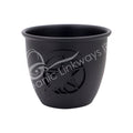 SMUDGE POT - CAST IRON RAVEN & PENTACLE 3.5 X 3"H