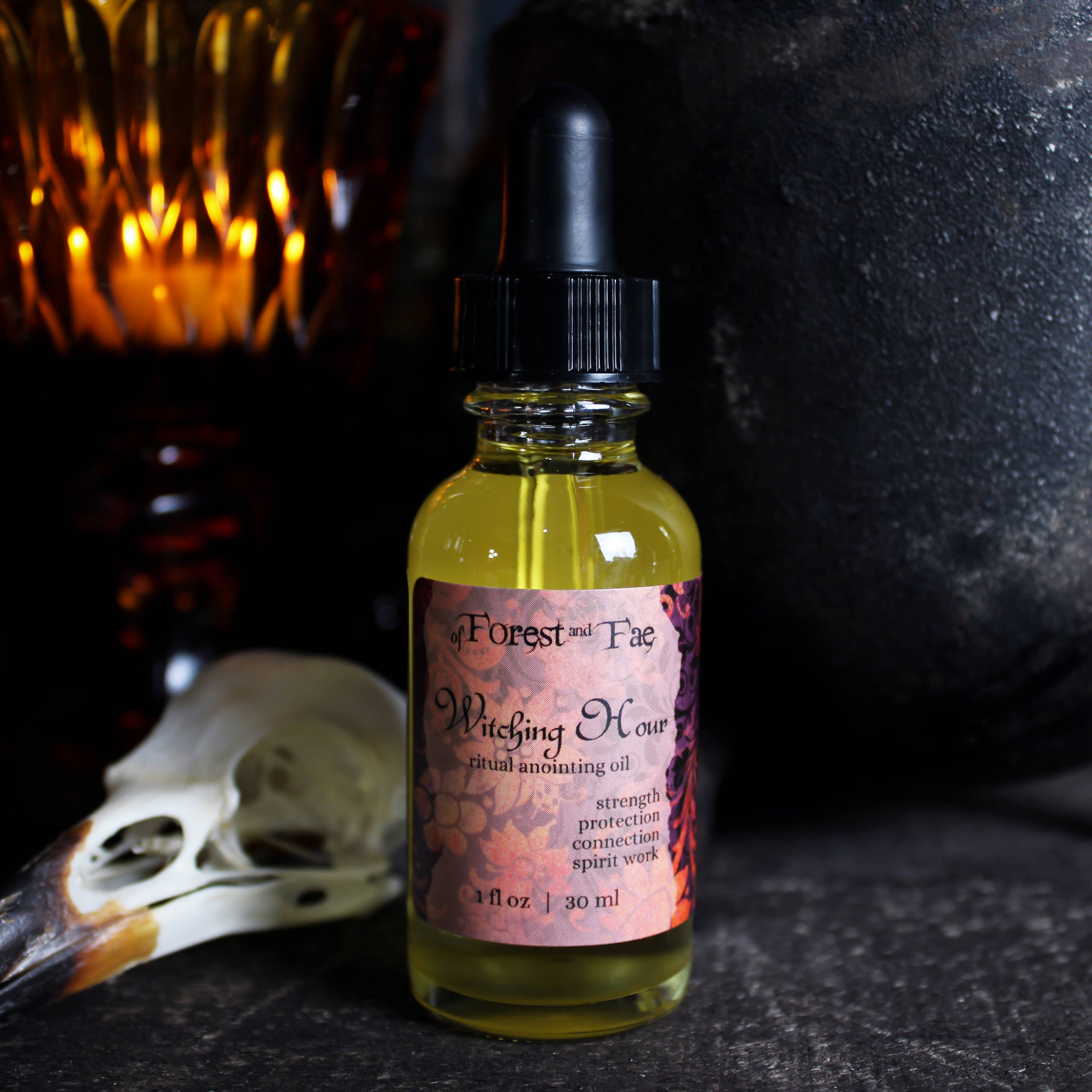 Witching Hour Sacred Ritual Oil • Herb Infused Altar Oil