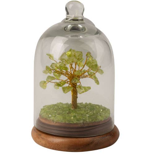 GEMSTONE TREES IN A GLASS DOME: LAPIS