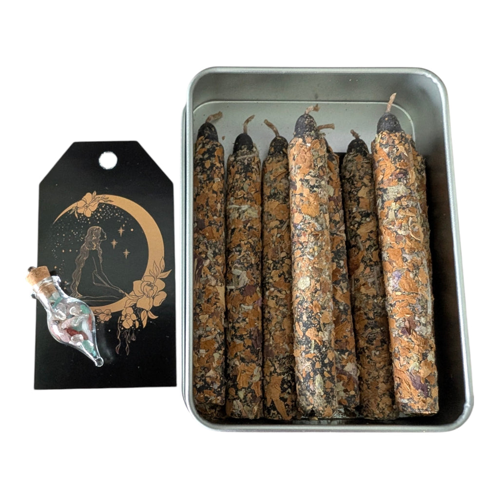 Magic Wish Spell Candles – Pack of 8 | Handcrafted Beeswax: White 8 Tin Pack