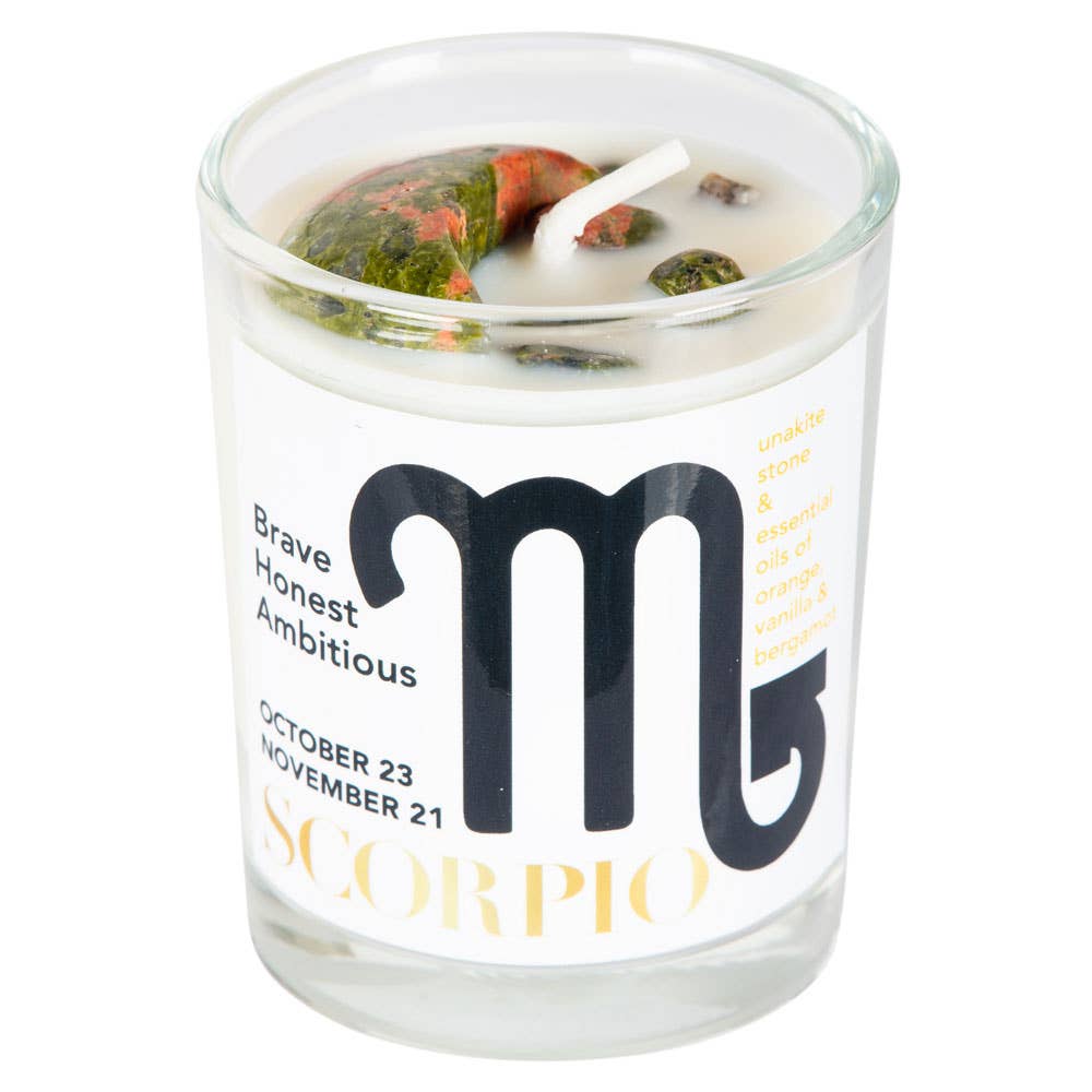 SMALL ZODIAC CANDLES: AQUARIUS (AMETHYST)