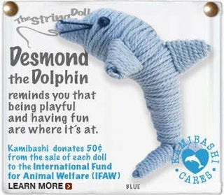 Desmond the Dolphin String Doll Keychain
