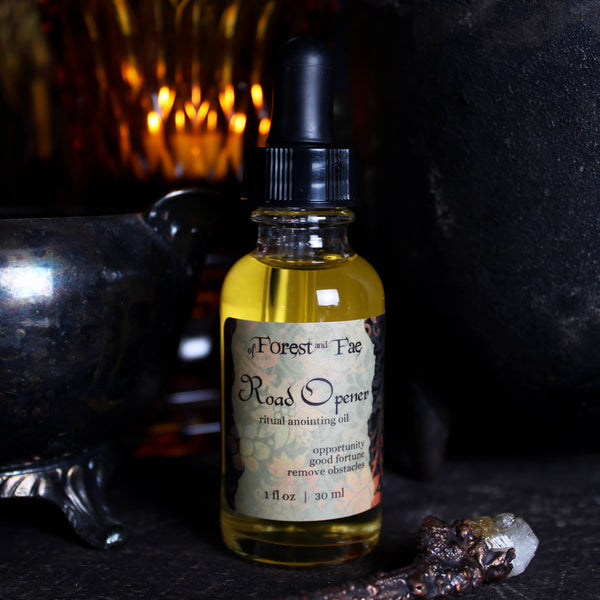 Road Opener Ritual Anointing Oil • Herb Infused Oil • Witchy