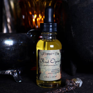 Road Opener Ritual Anointing Oil • Herb Infused Oil • Witchy