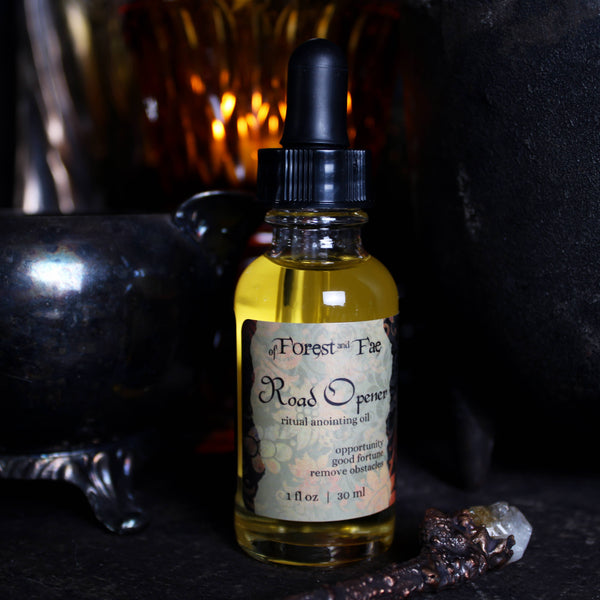 Road Opener Ritual Anointing Oil • Herb Infused Oil • Witchy