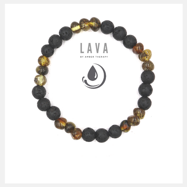 Lava & Earth Amber Adult Bracelet
