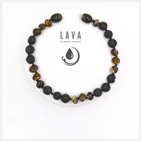 Lava & Earth Amber Adult Bracelet